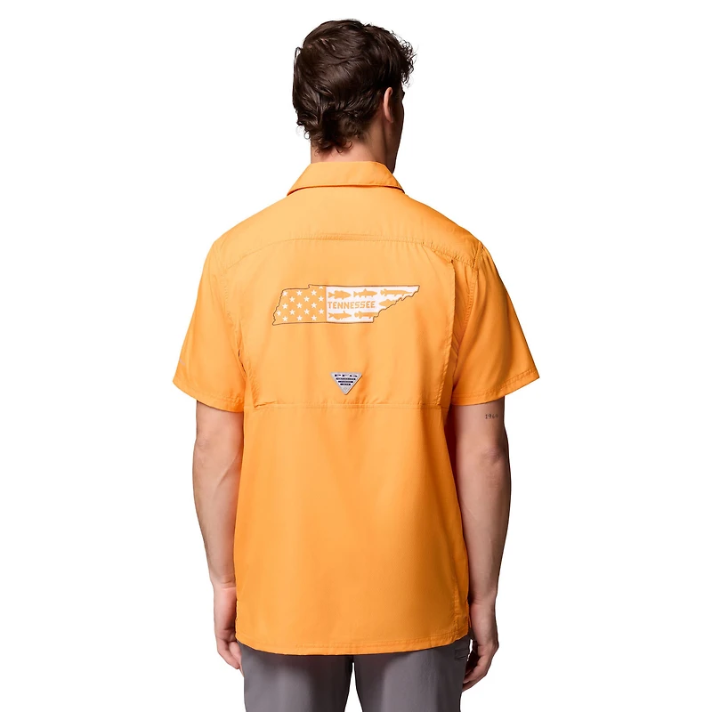 Chemise boutonnée Columbia Tennessee Orange Volunteers Slack Tide Camp pour homme