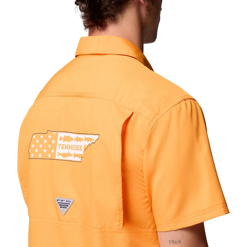 Chemise boutonnée Columbia Tennessee Orange Volunteers Slack Tide Camp pour homme