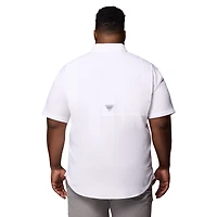 Men's Columbia  White Tennessee Volunteers Big & Tall Tamiami Omni-Shade Button-Down Shirt