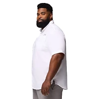 Men's Columbia  White Tennessee Volunteers Big & Tall Tamiami Omni-Shade Button-Down Shirt