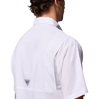 Men's Columbia White Tennessee Volunteers Tamiami Omni-Shade Button-Down Shirt