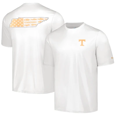 T-shirt Columbia White Tennessee Volunteers Terminal Tackle State Omni-Shade pour homme