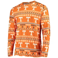 Men's Concepts Sport Tennessee Orange Volunteers Ugly Sweater Knit Long Sleeve Top and Pant Set