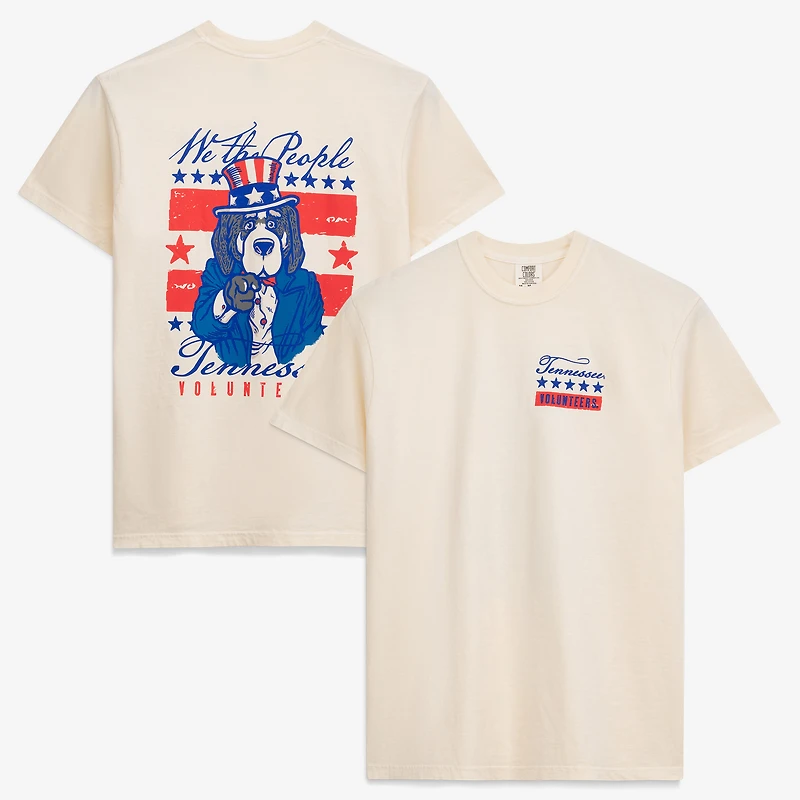 T-shirt crème pour homme Tennessee Volunteers avec la mascotte Oncle Sam