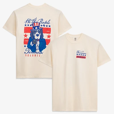 T-shirt crème pour homme Tennessee Volunteers avec la mascotte Oncle Sam