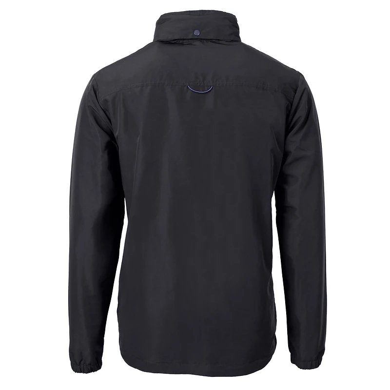 Veste zippée intégrale en tricot recyclé pour homme, noire, avec logo des anciens bénévoles du Tennessee, Cutter & Buck