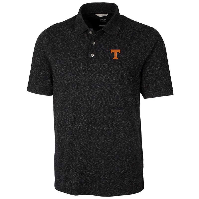 Men's Cutter & Buck Black Tennessee Volunteers Big Tall Advantage Space Dye Polo