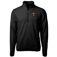 Men's Cutter & Buck Black Tennessee Volunteers Big Tall Cascade Eco Sherpa Fleece Quarter-Zip Jacket