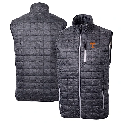 Gilet matelassé imprimé entièrement zippé et isolé PrimaLoft Eco pour homme, noir, des Tennessee Volunteers, Rainier