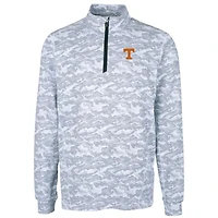 Pull-over extensible à imprimé camouflage Traverse pour homme, couleur anthracite, style Tennessee Volunteers, grandes tailles, avec fermeture éclair quart de tour