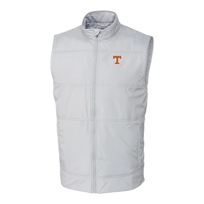 Men's Cutter & Buck Gray Tennessee Volunteers Big Tall Stealth DryTec Full-Zip Vest