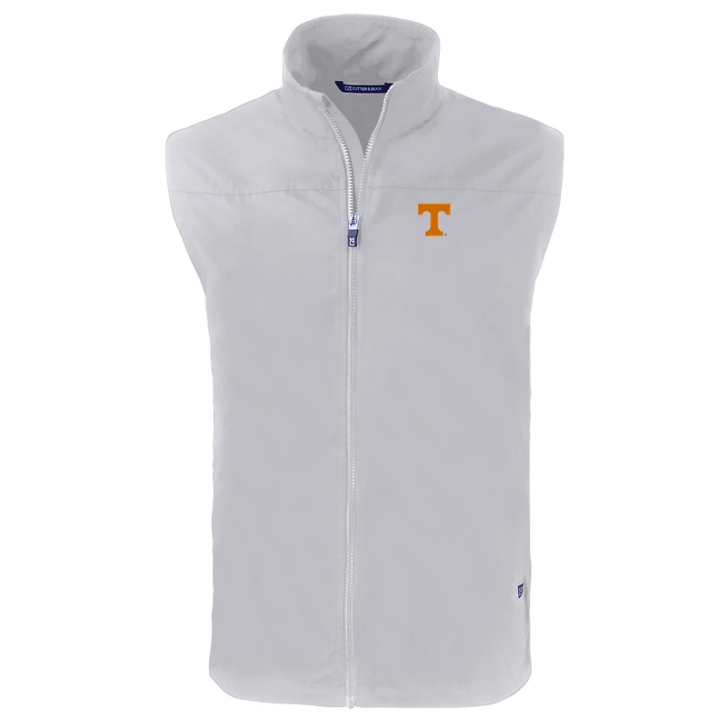 Men's Cutter & Buck Gray Tennessee Volunteers Charter Eco Recycled Full-Zip Vest