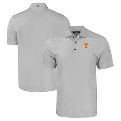 Polo extensible recyclé à imprimé géométrique ton sur pour homme, gris, Cutter & Buck, Tennessee Volunteers, Pike Eco