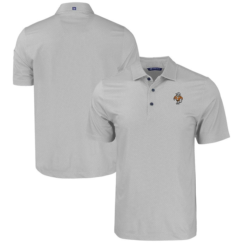 Polo extensible recyclé à imprimé géométrique ton sur pour homme, gris, Cutter & Buck, Tennessee Volunteers, Pike Eco