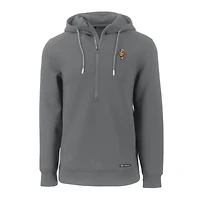 Sweat à capuche zippé demi-zip Cutter & Buck Gray Tennessee Volunteers Roam Eco recyclé pour homme
