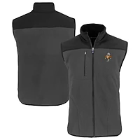 Gilet zippé en polaire sherpa écologique Vault Cascade pour homme, gris, des Tennessee Volunteers de Cutter & Buck.