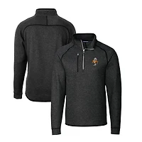 Veste pull-over demi-zip en tricot pour homme, couleur anthracite chiné, style grand et modèle, des Tennessee Volunteers.