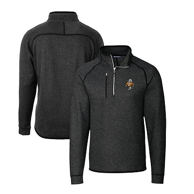 Veste pull-over demi-zip en tricot pour homme, couleur anthracite chiné, style grand et modèle, des Tennessee Volunteers.
