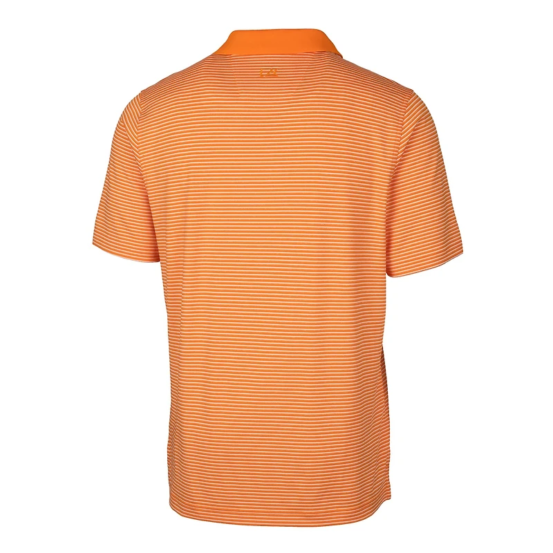 Men's Cutter & Buck  Tennessee Orange Volunteers Alumni Logo Forge Tonal Stripe Stretch Polo