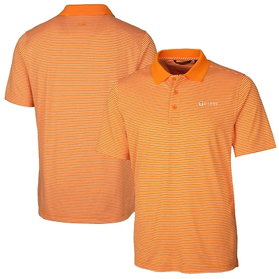 Men's Cutter & Buck  Tennessee Orange Volunteers Alumni Logo Forge Tonal Stripe Stretch Polo