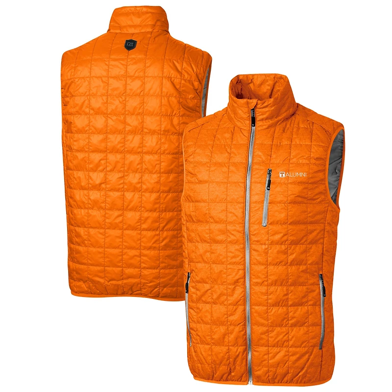 Men's Cutter & Buck  Tennessee Orange Volunteers Alumni Logo Rainier PrimaLoft Eco Insulated Full-Zip Puffer Vest