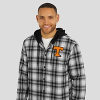 Veste à capuche matelassée en flanelle carreaux et boutons-pression pour homme de la collection Darius Rucker Fanatics, motif Tennessee Volunteers noir