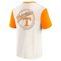 T-shirt Henley à blocs de couleurs crème/orange Tennessee pour homme la collection Darius Rucker par Fanatics Volunteers