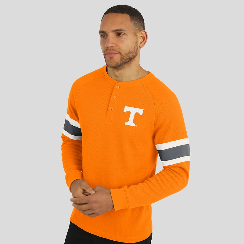 Men's Darius Rucker Collection by Fanatics Tennessee Orange Volunteers Waffle-Knit Raglan Long Sleeve Henley T-Shirt
