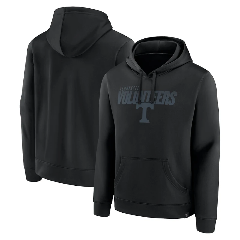 Men's Fanatics Black Tennessee Volunteers Blackout Pullover Hoodie