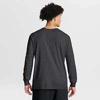 Men's Fanatics Charcoal Tennessee Volunteers Quad Fuel The Fire Long Sleeve T-Shirt