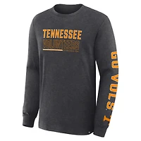 Men's Fanatics Charcoal Tennessee Volunteers Quad Fuel The Fire Long Sleeve T-Shirt