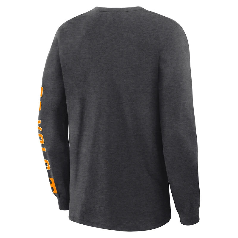 T-shirt à manches longues pour homme, motif fanatiques, Tennessee Volunteers, Quad Fuel The Fire