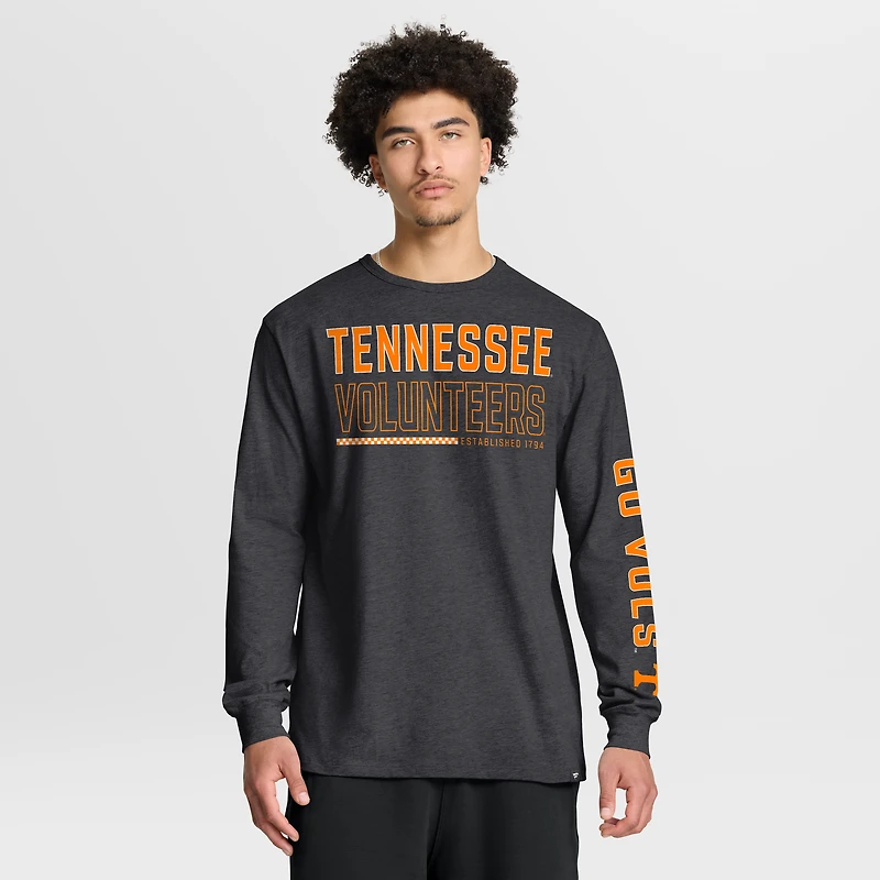 T-shirt à manches longues pour homme, motif fanatiques, Tennessee Volunteers, Quad Fuel The Fire