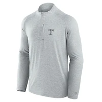 Men's Fanatics Gray Tennessee Volunteers Mock Neck Half-Zip Pullover Jacket
