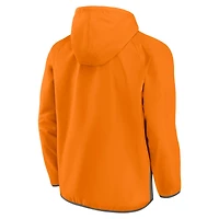 Fanatics Tenn Orange/Heather Grey Tennessee Volunteers Victory On Raglan Quarter-Zip Sweat à capuche pour hommes