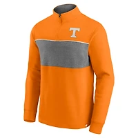 Men's Fanatics Tennessee Orange/Heathered Gray Volunteers Primary Logo Quarter-Zip Jacket