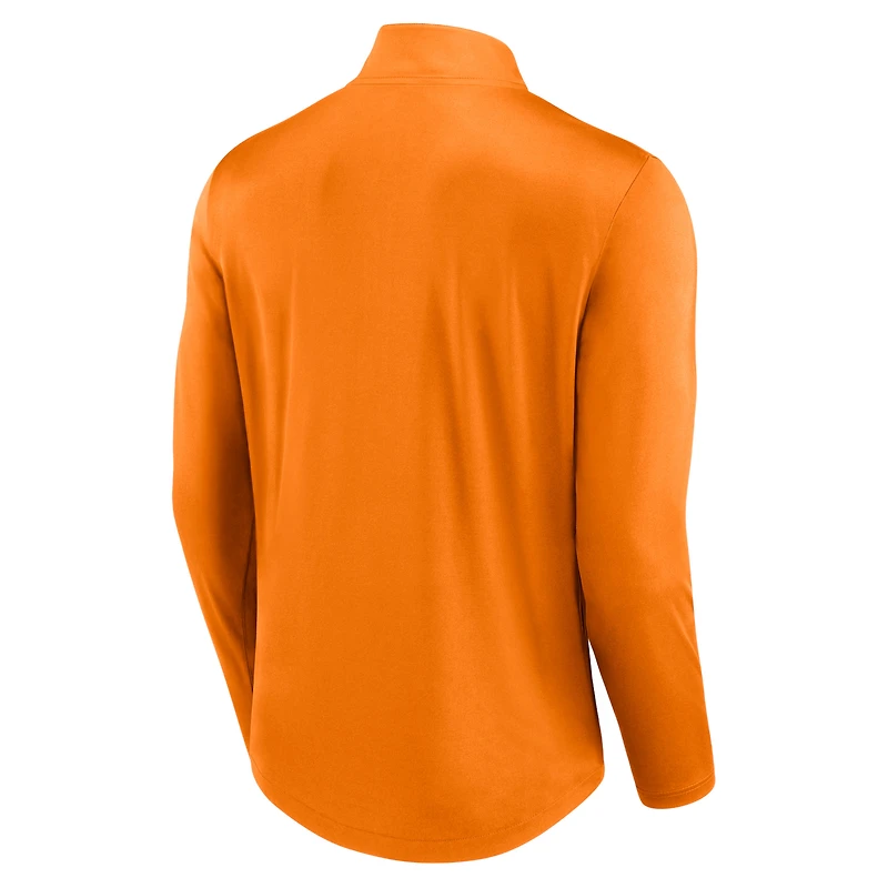 Men's Fanatics Tennessee Orange Volunteers Quarterback Mock Neck Quarter-Zip Top