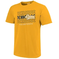 T-shirt à inscription superposée dorée pour hommes des Tennessee Volunteers, anciens joueurs