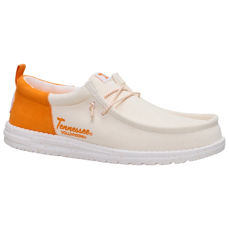 Chaussures décontractées à enfiler Wally pour homme, blanches et orange Tennessee, des Tennessee Volunteers