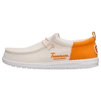 Chaussures décontractées à enfiler Wally pour homme, blanches et orange Tennessee, des Tennessee Volunteers