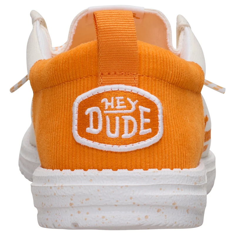 Chaussures décontractées à enfiler Wally pour homme, blanches et orange Tennessee, des Tennessee Volunteers