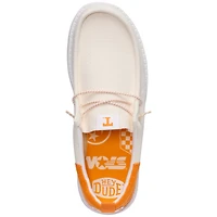 Chaussures décontractées à enfiler Wally pour homme, blanches et orange Tennessee, des Tennessee Volunteers