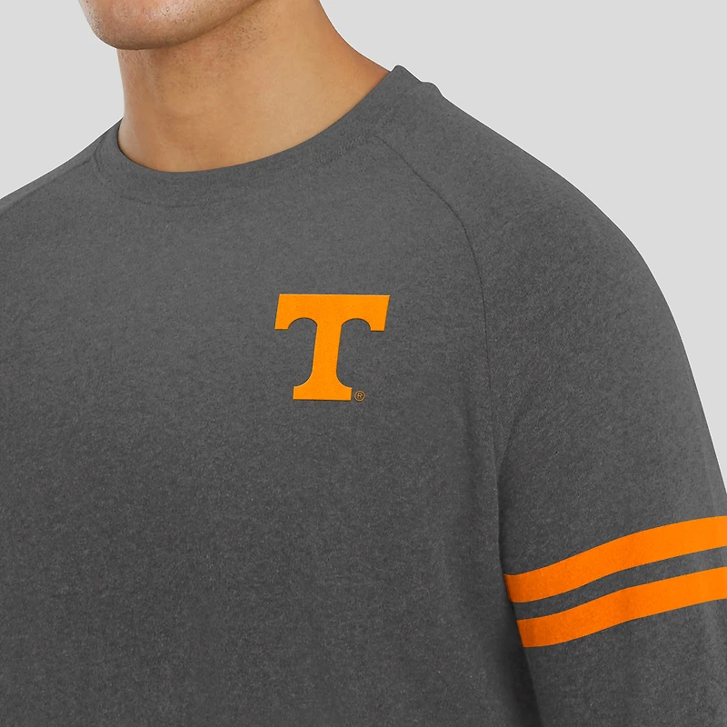 Men's J. Palmer Gray Tennessee Volunteers Players Lounge Raglan Tri-Blend Sweatshirt