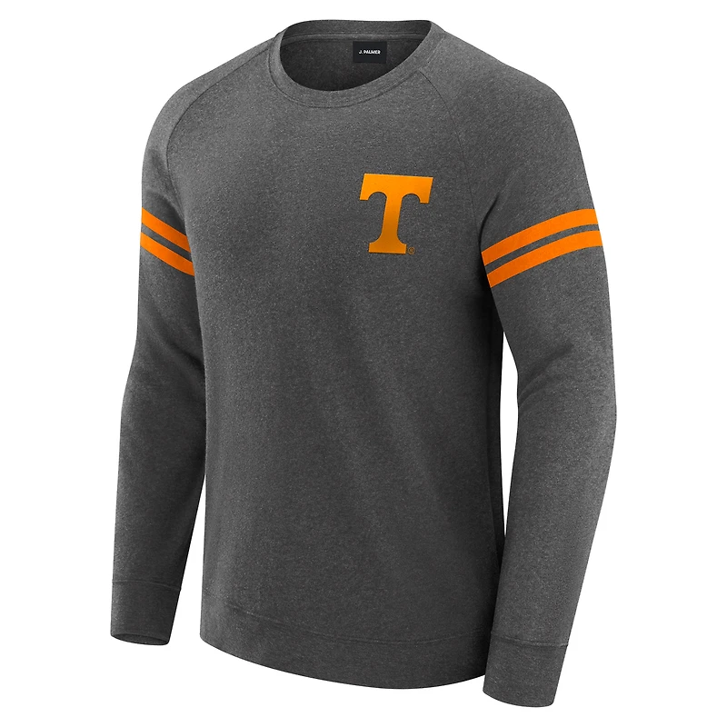Men's J. Palmer Gray Tennessee Volunteers Players Lounge Raglan Tri-Blend Sweatshirt