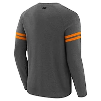 Men's J. Palmer Gray Tennessee Volunteers Players Lounge Raglan Tri-Blend Sweatshirt