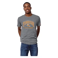 T-shirt à manches longues Victory Falls Tri-Blend Arch 2.0 des Tennessee Volunteers pour hommes, gris chiné, collection universitaire