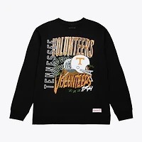 Men's Mitchell & Ness  Black Tennessee Volunteers Half Time Fleece Crewneck Sweatshirt