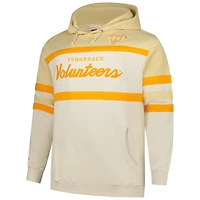 Men's Mitchell & Ness Cream Tennessee Volunteers Big Tall Head Coach Pullover Hoodie