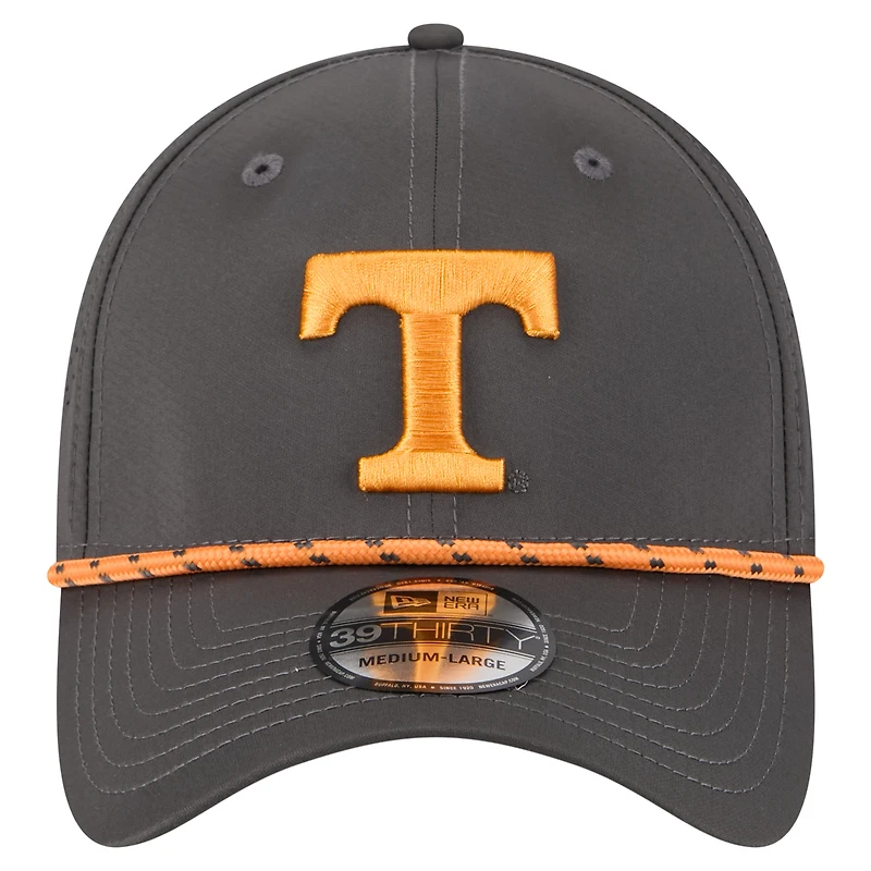 Men's New Era  Charcoal Tennessee Volunteers Rope 39THIRTY Flex Hat