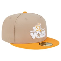 Men's New Era  Khaki Tennessee Volunteers Throwback Two-Tone 59FIFTY Fitted Hat